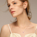 S925 Sterling Silver Zircon Necklace, Minimalist and Luxurious Pendant-0-0