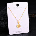 Sterling Silver Gilded Diamond-Cross Pikaxiou Pendant Necklace-0-14