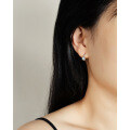 S925 Silver Four-Prong Round Moissanite Stud Earrings, Fine Craftsmanship-0-2