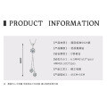 925 Silver Y-Tassel Pendant Necklace with Sparkling Moissanite Heart-0-12