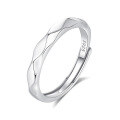 wholesale S925 Sterling Silver Crown of Love Matching Couple Rings, Women's New Adjustable Ring, Ins Style Fashion Minimalist Pair Rings-0-6