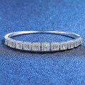 S925 Sterling Silver Cross-Border Moissanite Bracelet, Hollow High-Quality Bangle Wholesale-0-0