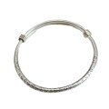 wholesale 9999 Silver Ancient Method Grass Script Heart Sutra Push-Pull Bracelet, Pure Silver, Simple Retro Ethnic National Style Frosted Bangle-0-4