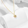 wholesale S925 gold-plated silver with natural opal, Dunli Japanese light jewelry 22 newnecklace, a niche and luxurious-0-0