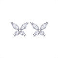 wholesale S925 Silver 25mm Moissanite Cross-Border Earrings TikTok Live Ear Jewelry Panyu Factory Wholesale-0-5