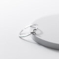 wholesale S925 Sterling Silver Korean Style Minimalist Bow Ring Dainty and Sweet Adjustable Opening Jewelry J9423-0-3