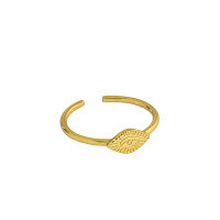 wholesale S925 Sterling Silver Korean Version INS Minimalist Style Niche Design Versatile Evil Eye Adjustable Open Ring for Women-18K Gold [No. 11/Adjustable] Opening adjustable