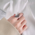 wholesale 925 Sterling Silver Vintage Ethnic Peacock and Phoenix Design Ring, Creative and Stylish Accessory-0-3