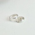 wholesale 925 Sterling Silver DIY Round Two-Hole Beading Caps Bead Spacers Crystal Bracelet Separators DIY Jewelry Wholesale-0-1