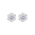 wholesale S925 Sterling Silver Fashion Cross-Border E-Commerce Minimalist Versatile Moissanite Fresh and Simple Stud Earrings with a Subtle, Understated Design-0-5