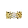 18K Gold Plated S925 Silver 1ct Ice-Cut Iris Flower Ring-0-3