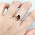 wholesale S925 Silver V-Crown Ring with Lab-Alexandrite and Stackable Gemstone Ring for a Minimalist Advanced Look-0-4
