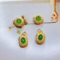 wholesale S925 silver gold-plated antique silver jade matching DIY bracelet necklace pendant handmade original silver jewelry best-selling-0-3