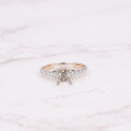 wholesale 9/10/14/18K Gold Classic Minimalist Four-Prong Micro-Set Diamond Engagement Ring Setting-0-3