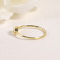 wholesale S925 Sterling Silver Plated with Moissanite Small Minimalist Ring, Golden Dawn Series, Trending in 2024-0-1