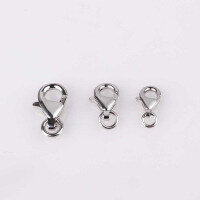 wholesale S925 Sterling Silver Jewelry Clasp, Spring Clasp, Necklace Bracelet Clasp, Lobster Claw Clasp Wholesale Supplies--PJ-009-9MM Water Drop Buckle>925 Silver