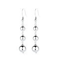 wholesale S925 Sterling Silver Fashion Minimalist Japanese Korean Trendy Small and Large Bead Earrings, Niche Design Versatile Earrings for Women-0-4