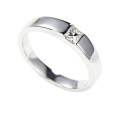 wholesale 18k white gold diamond ring 20-point wedding band for men couple's ring square diamond engraveable birthday gift-0-4