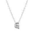 wholesale Metal 925 Silver Plain 26 Letters Pendant Necklace, Ins Luxury Hot-selling Choker-0-35