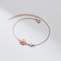 wholesale S925 Silver Sweet Korean Style Small Fresh Rose Flower Bracelet with Cross Star Women's Accessories S5125-0-1