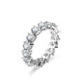 S925 Silver Heart Ring with Moissanite, Live Factory Direct-0-3