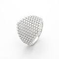 18k Gold-Plated S925 Silver Ring with Full 15mm Round Moissanite Luxury Setting-0-3