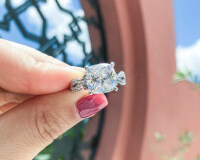 S925 Sterling Silver Geometric Square Wedding Ring for Women, Ins Style Clearance with Free Shipping.-Q style [Clearance Sale with Free Shipping]  US size 7.5