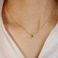 wholesale S925 Sterling Silver Red Elk Full Body Pendant Necklace for Women, Minimalist and Versatile, Exquisite and Elegant for Daily Wear-BX0115-Gold 925 Silver