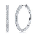 wholesale 18K Gold Plated 925 Sterling Silver Cross-Border Hot-Selling Moissanite Hoop Earrings, Simple and Fashionable Moissanite Earrings for Cross-Border Trade-0-4