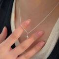 wholesale S925 Sterling Silver Four Full Star Necklace for Women, Minimalist and Fashionable Small Star Collarbone Chain Necklace, New Collection Trendy-0-0