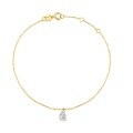 wholesale 18k gold petite luxury bracelet with 03 carat lab-grown pear-shaped diamond drop, available in stock-0-0