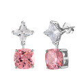 wholesale S925 Sterling Silver Cloud Pull New Collection Jewelry, Light Luxury 5A Ice-Cut Pink Zircon Earrings for Women-0-0