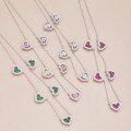 wholesale S925 Sterling Silver Korean-style INS New Women's Collarbone Necklace Heart Zircon Series Fashion Versatile Design-0-0