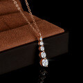 S925 Silver Women's Moissanite Pendant Necklace, Cross-Border-0-0