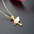 wholesale 925 Sterling Silver Cartoon Enamel Drip Magic Girl Sakura Bird Head Key Necklace for Women, Amazon Cross-Border Best Seller-0-2