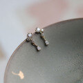 wholesale 9K Gold Angel's Tear Zircon Inlaid Vintage Japanese Mini Stud Earrings-0-4