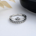 wholesale S925 Sterling Silver Retro Thai Silver Korean Dongdaemun Cross Ring Punk Style Trendy Index Finger Ring for Women-0-1