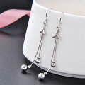 wholesale S925 Sterling Silver Korean Minimalist Style Simple Earrings, Women's Fashion Small Fresh Bead Ear Studs-0-3
