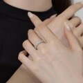 wholesale S925 Sterling Silver Korean Viral Hit Women's Exquisite High-End Round Zirconia Row Diamond Design Minimalist Luxury Ring-0-2
