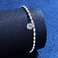 S925 Silver Minimalist Japanese Korean Style Grain Single Moissanite Bracelet Wholesale-0-0