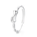 wholesale S925 Sterling Silver Bamboo Ring, Adjustable Stackable Index Finger Ring, Niche Luxury, Direct from Manufacturer-0-4