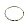 wholesale 9999 Pure Silver Thai Chiang Mai Diamond-Patterned Push-Pull Bracelet for Women, Handcrafted Ancient Hammered Plain Silver Bangle-0-4