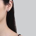 S925 Sterling Silver Moissanite D-Color 50-Point Star Earrings-0-2