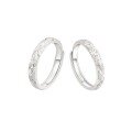 wholesale S925 Sterling Silver Couple's Ring Pair with Starry Sky Design, Men's and Women's Rings, Gift for Girlfriend on Qixi Valentine's Day-0-4