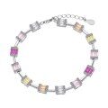 wholesale S925 Sterling Silver European and American INS New Women's Bracelet Dopamine Colorful Zircon High-End Fashion Versatile Series Jewelry-0-12
