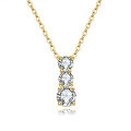 Metal Pendant with 2ct D Color Moissanite Necklace-0-3
