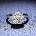 S925 Silver D Color Moissanite Ring, 1 Carat Herry Winston Style-0-1