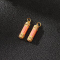 wholesale Gold-plated 925 Ancient Silver Nana Tong Enamel Pendant Five Scripture Barrel Bead Pendant DIY Bracelet Necklace String Accessories-0-2