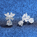 S925 Sterling Silver Butterfly Earrings, Elegant and Versatile, Wholesale-0-0