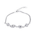 wholesale S925 Sterling Silver Matte Beaded Bracelet for Women, Ins Minimalist Luxury Small Design Exquisite High-End Feel Bestie Hand Jewelry-0-4